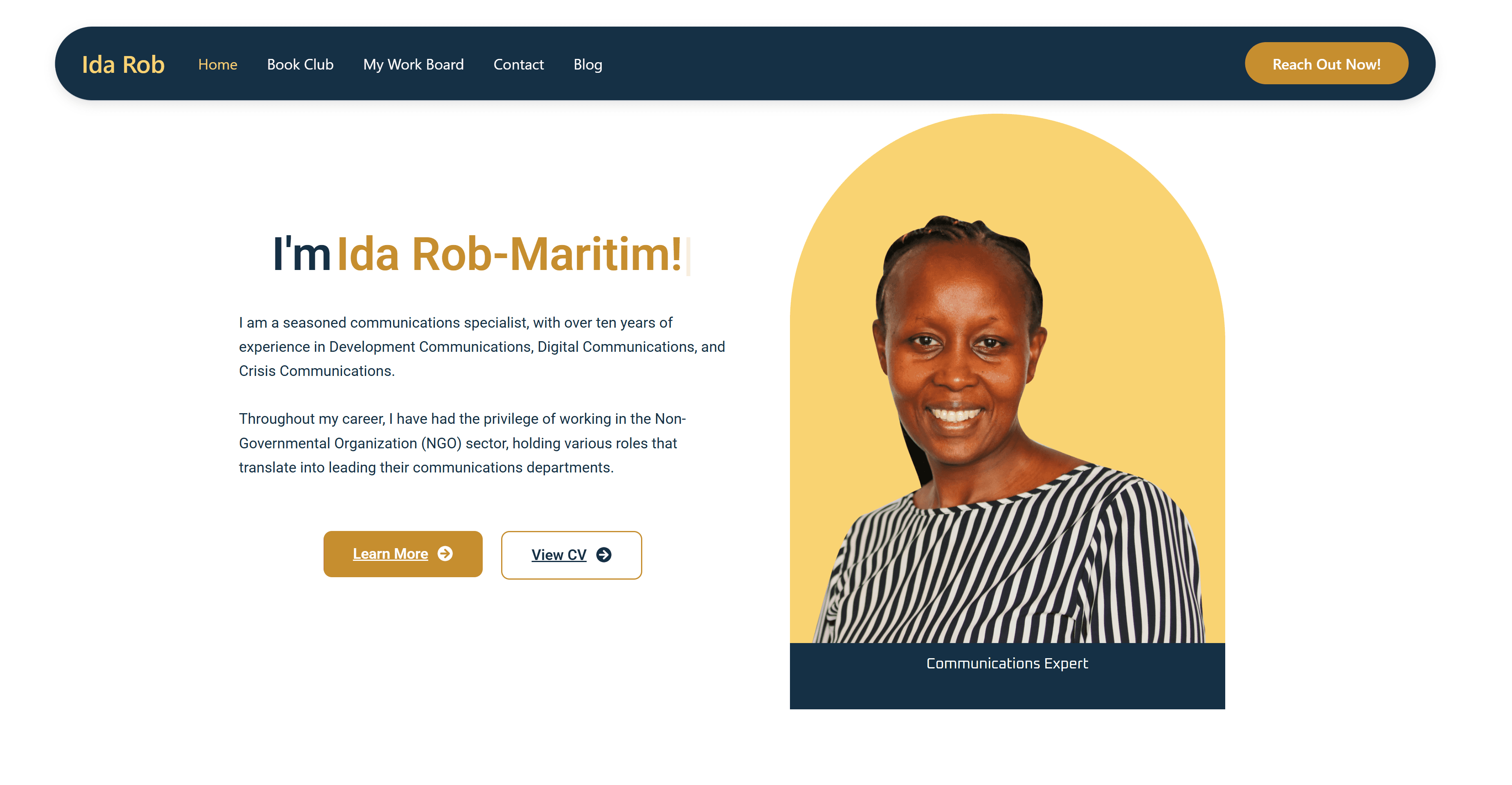 Ida Rob-Maritim personal portfolio website