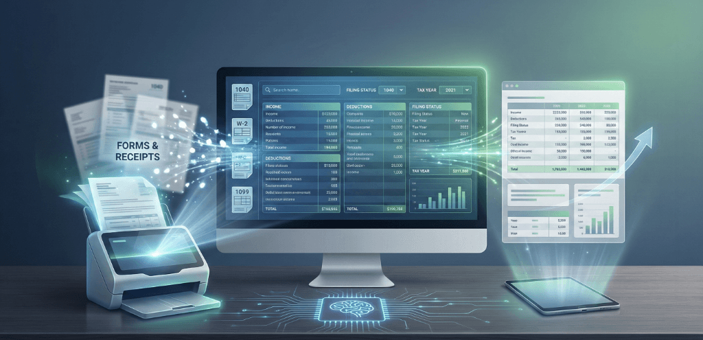 Tax form data extraction automation