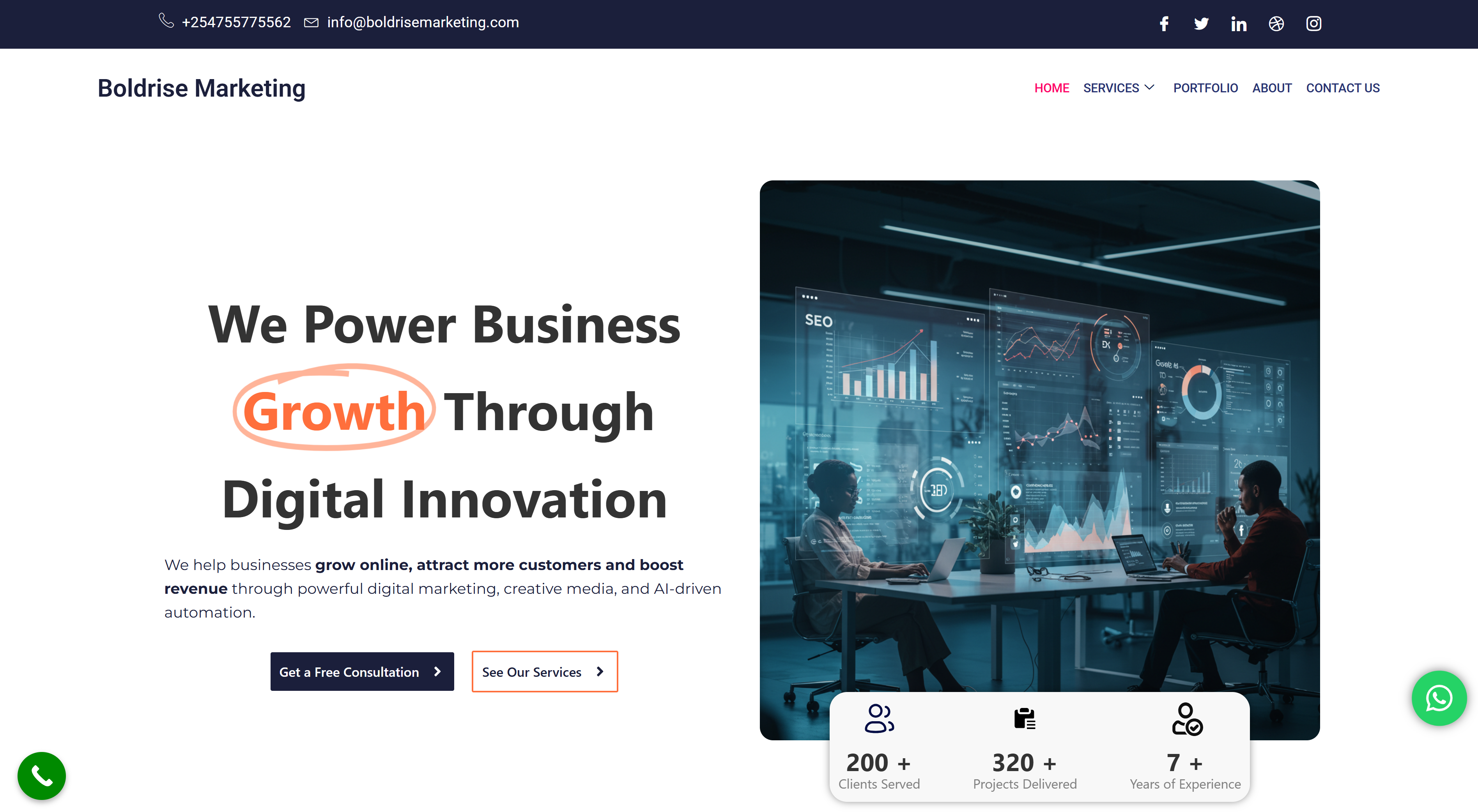 Boldrise Marketing Website